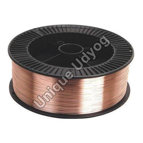 Copper-coated MIG welding wire spool by Unique Udyog